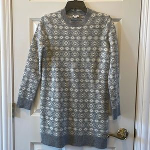 Gap lambswool blend grey and white sweater dress- NEW